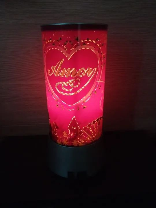 Luminária Giratória Decorativo Motivo Romântico - Foto 2
