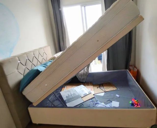 Cama Box Casal Baú + Colchão de Molas Queen Size - Foto 2
