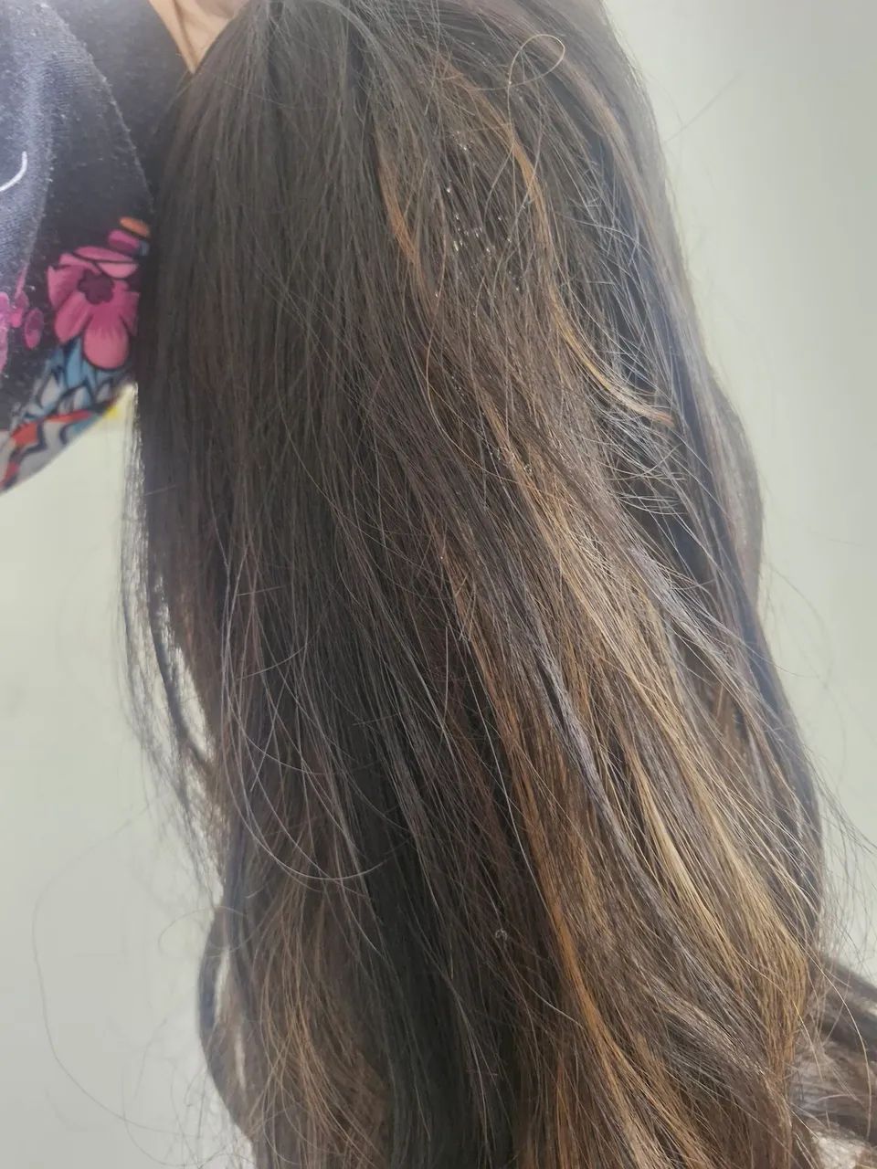 Peruca Lance cabelo longo ondulado com mechas - Foto 5
