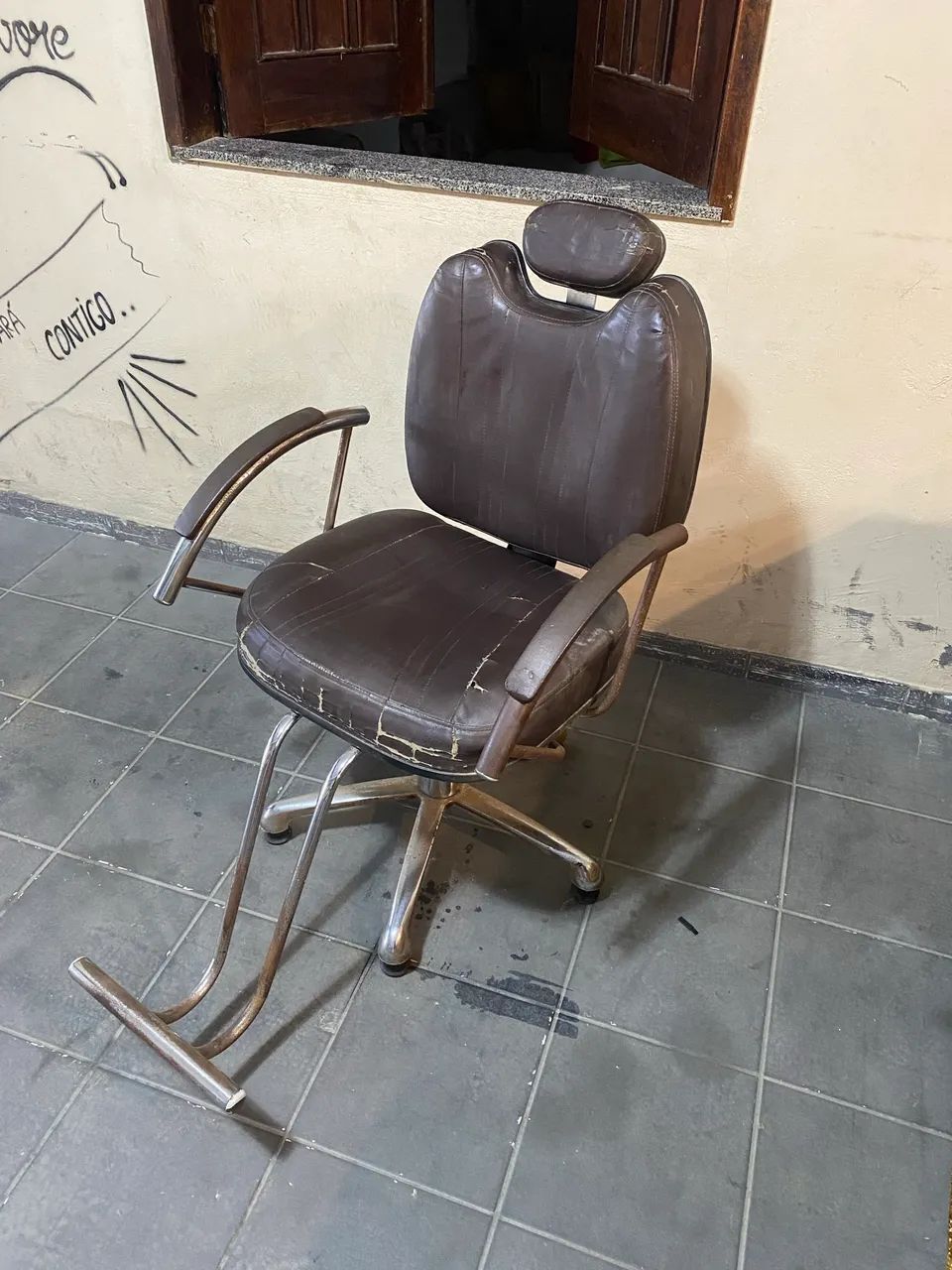 Cadeira barbeiro reclinável 