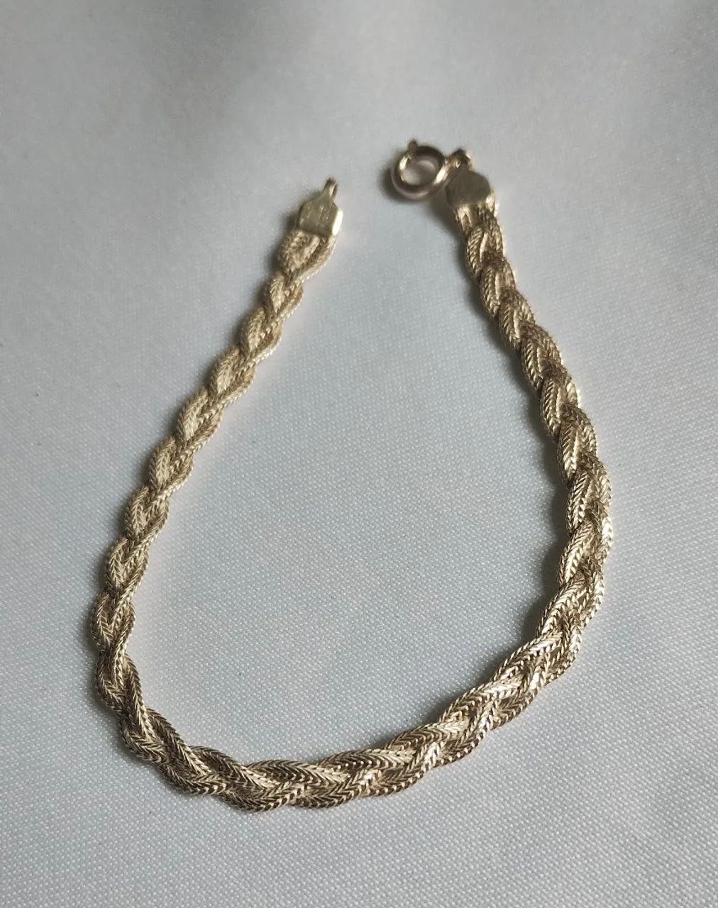 Pulseira de Prata 925 modelo Espinha de Peixe 19 cm - Foto 2