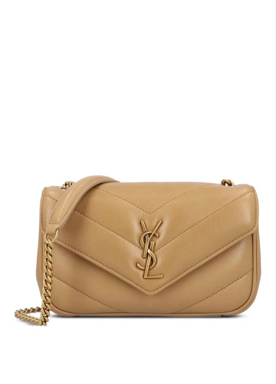 Bolsa em couro YSL Bege - Foto 5