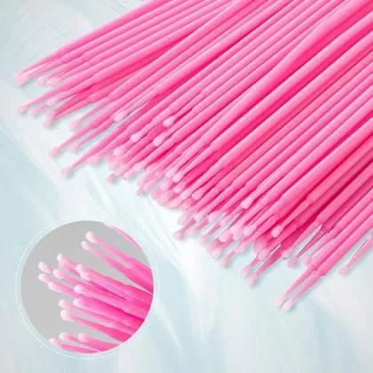 Kit 1400 Aplicadores Microbrush Bastão Fino Extensão De Cílios
