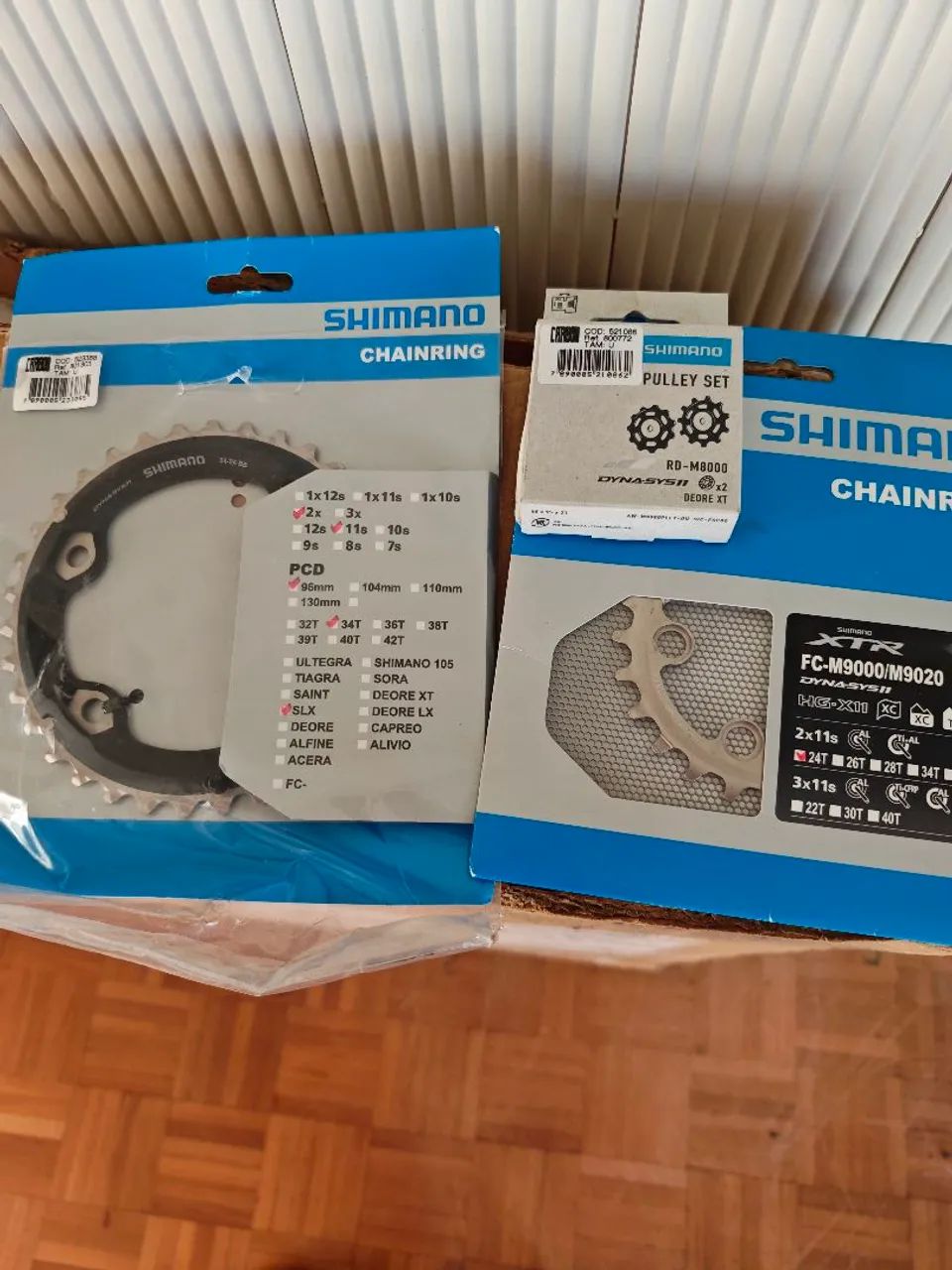 Kit coroas e roldanas Shimano 