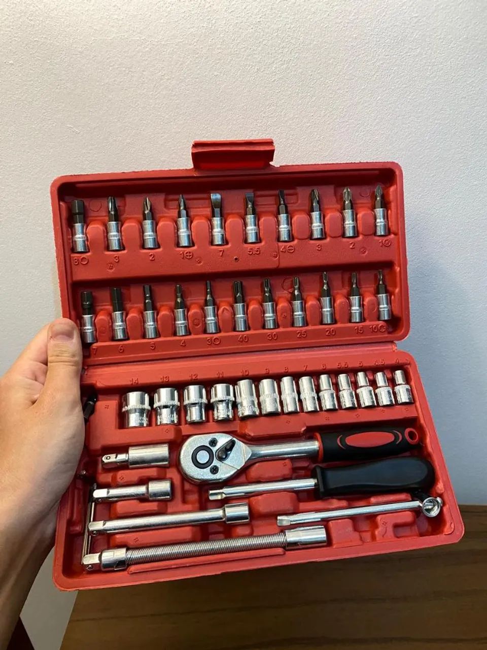 Kit de ferramentas 46 peças ¼ 