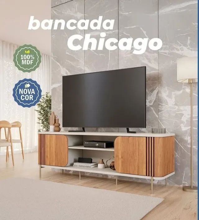 Bancada Chicago 100% MDF - Permobili - Foto 3