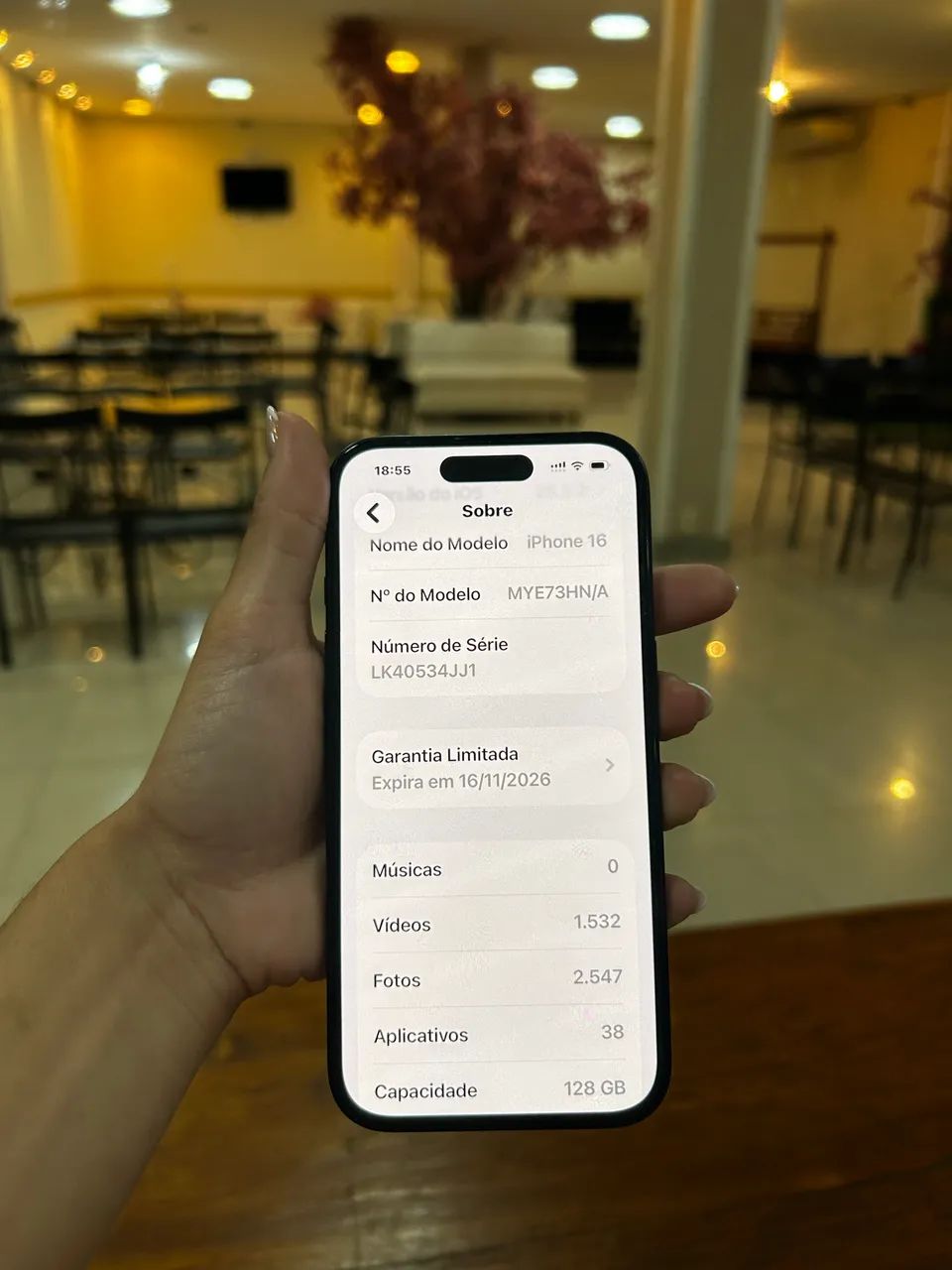 iPhone 16 128gb Preto - 95% de bateria  - Foto 3