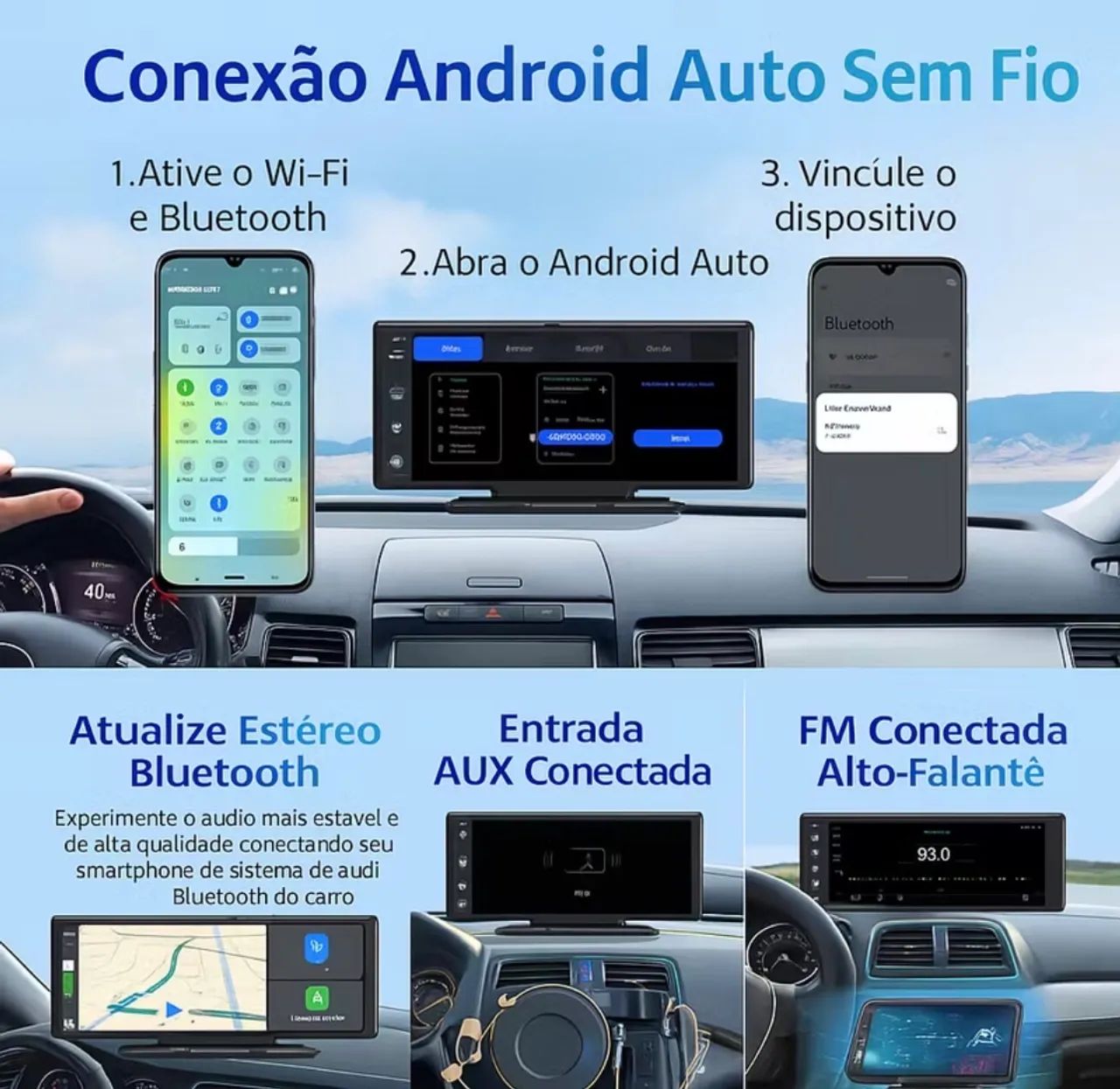 Multimídia CarPlay Universal - Plug and Play - Foto 5
