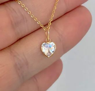 Coração Pingente Ouro 18 Kilastes 6 mm Zircônia                        - Foto 4