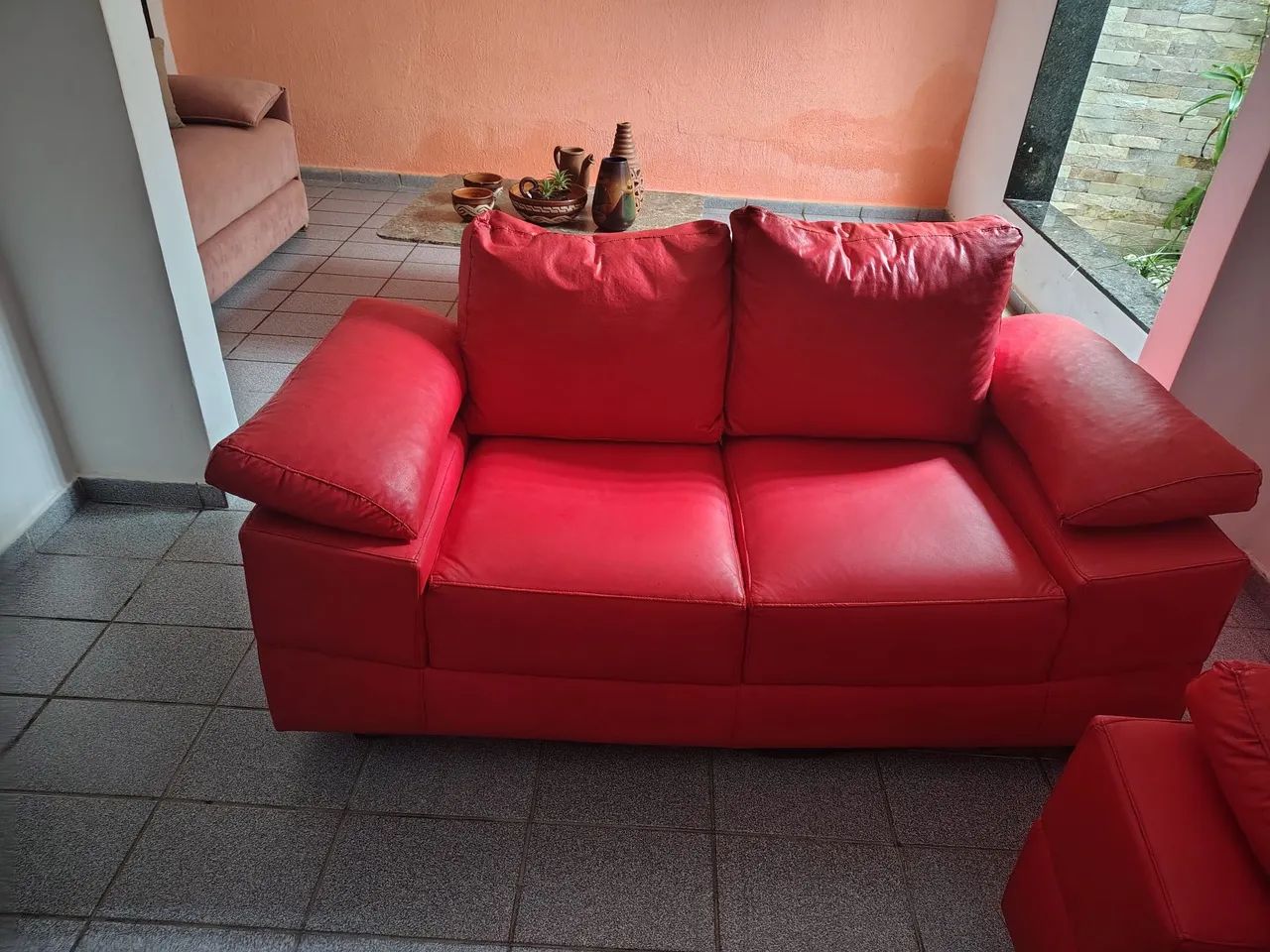 Conjunto de sofá de courino a venda  - Foto 2