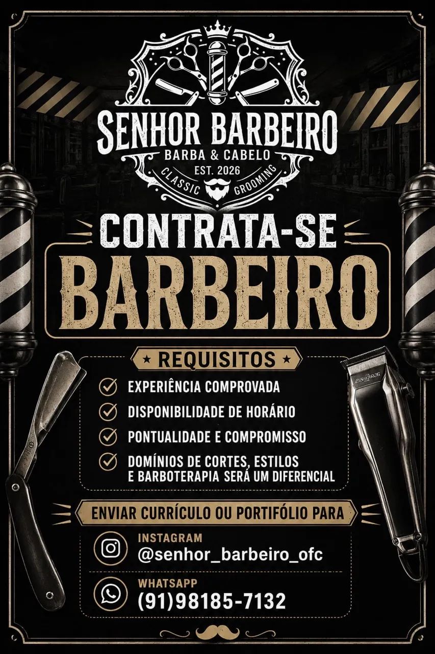 Contata-se Barbeiro 