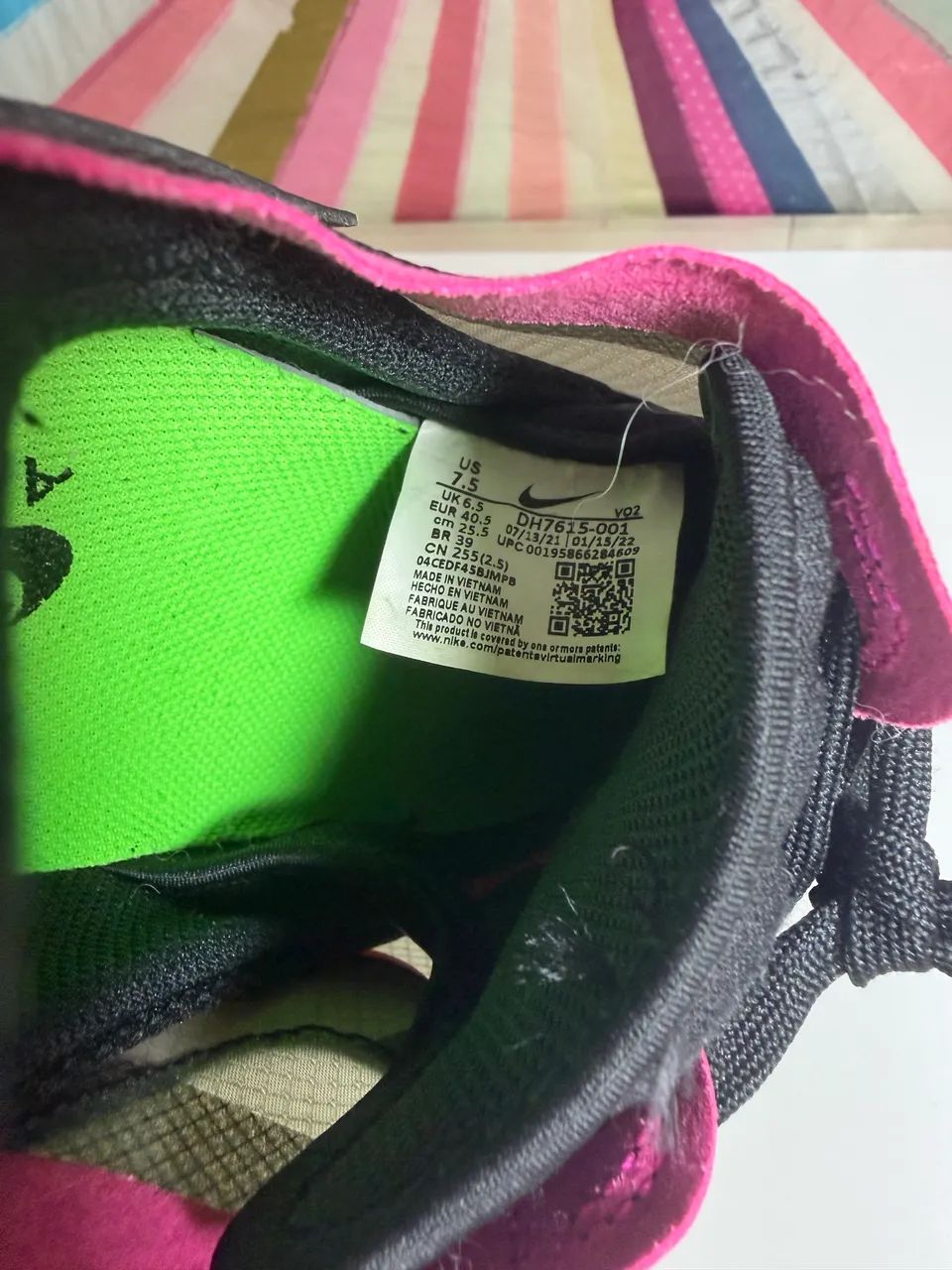 Nike Air Force 1 React Black Team Orange Pink Prime - Foto 5