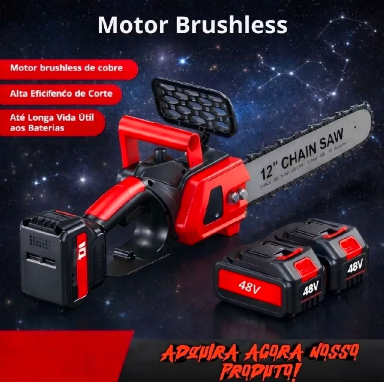 Motosserra 12 polegadas a bateria ( PROMOÇÃO)