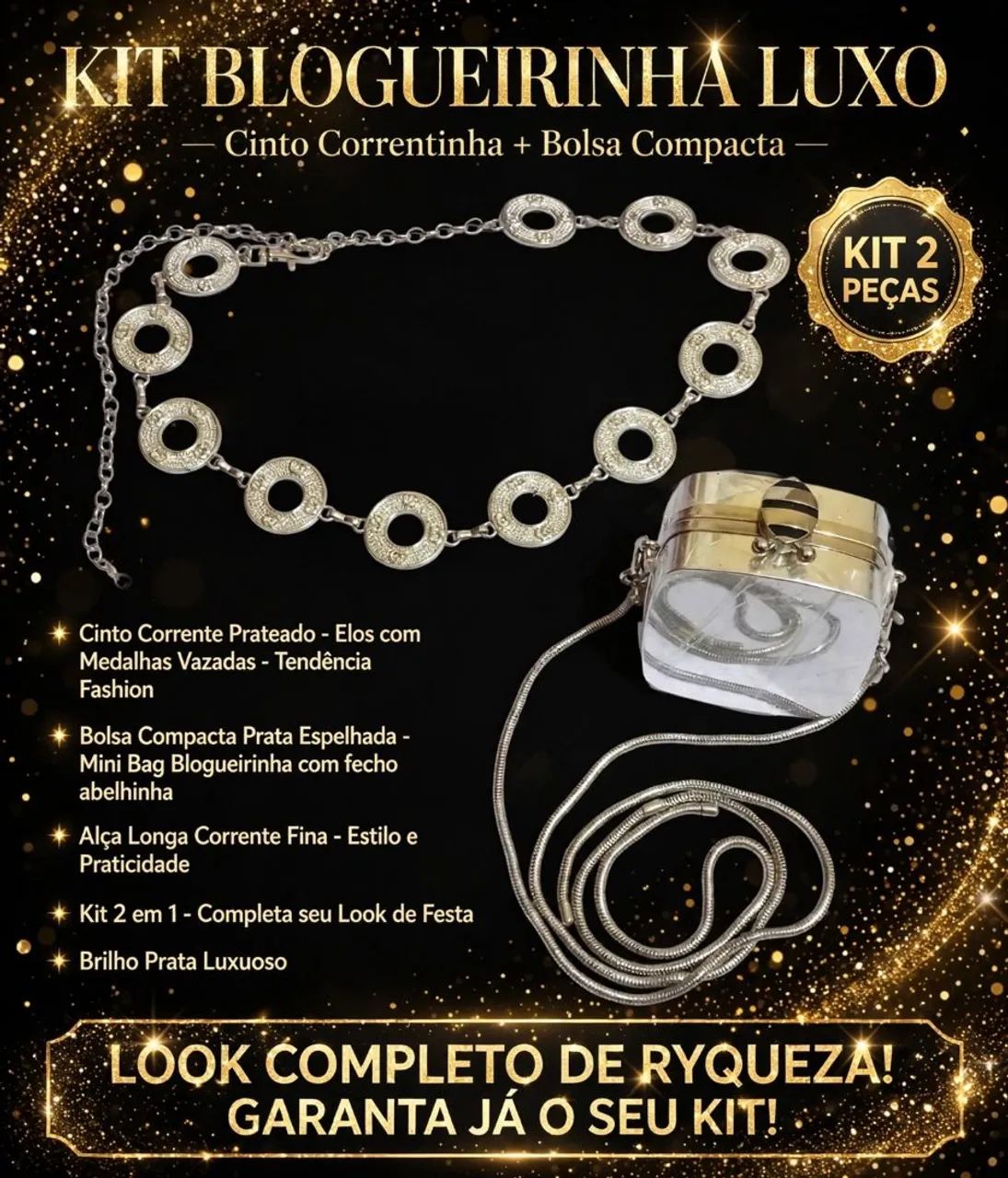 Kit bolsa e cinto luxo - Foto 2
