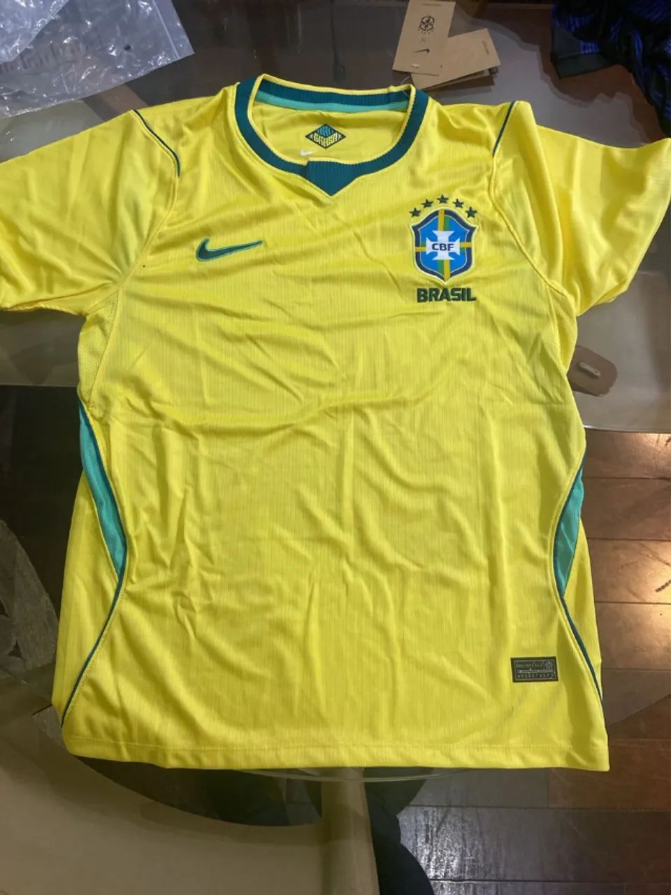 camisa brasil nike amarela tamanho m