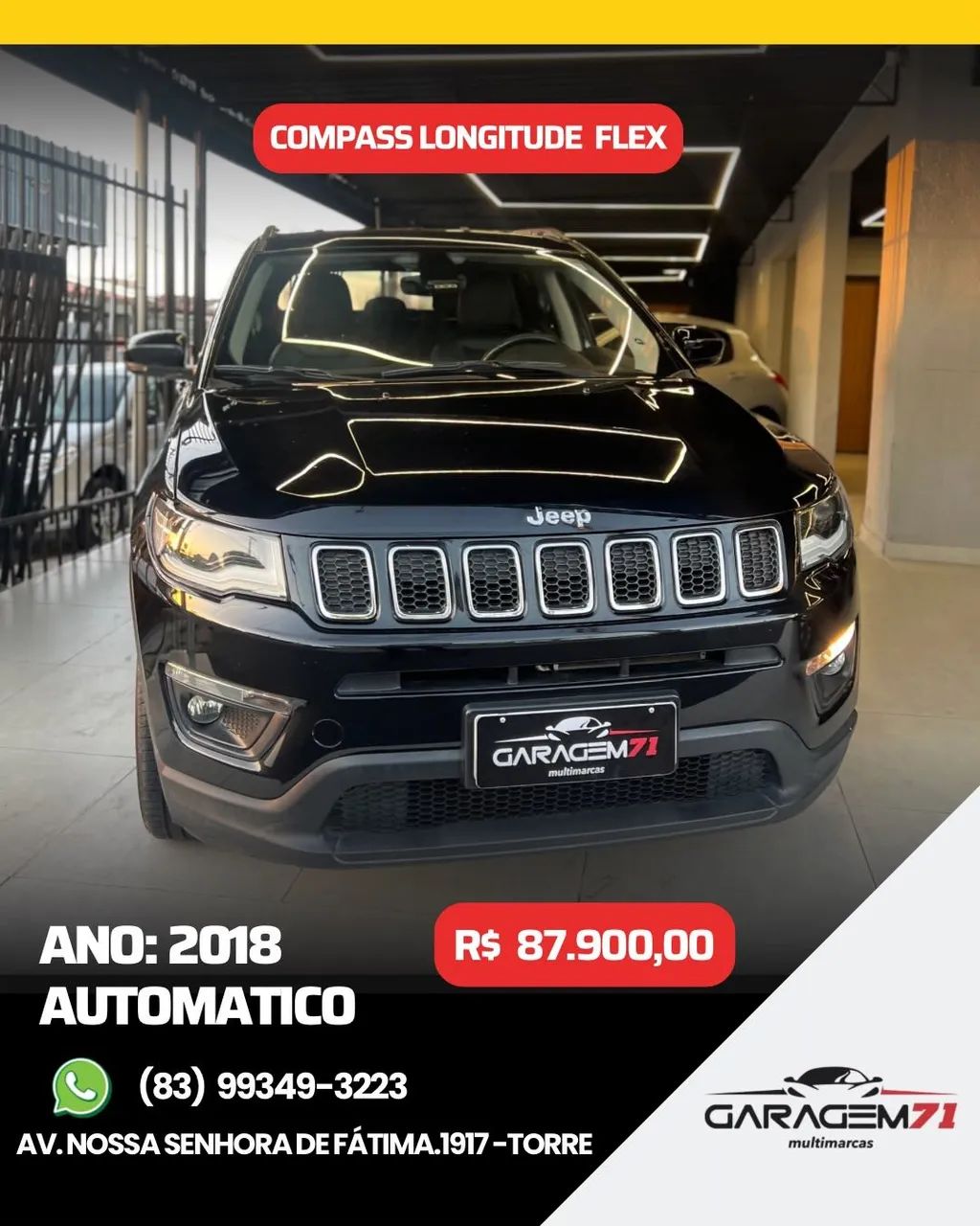 Jeep Compass COMPASS LONGITUDE 2.0 4x2 Flex 16V Aut. 2018