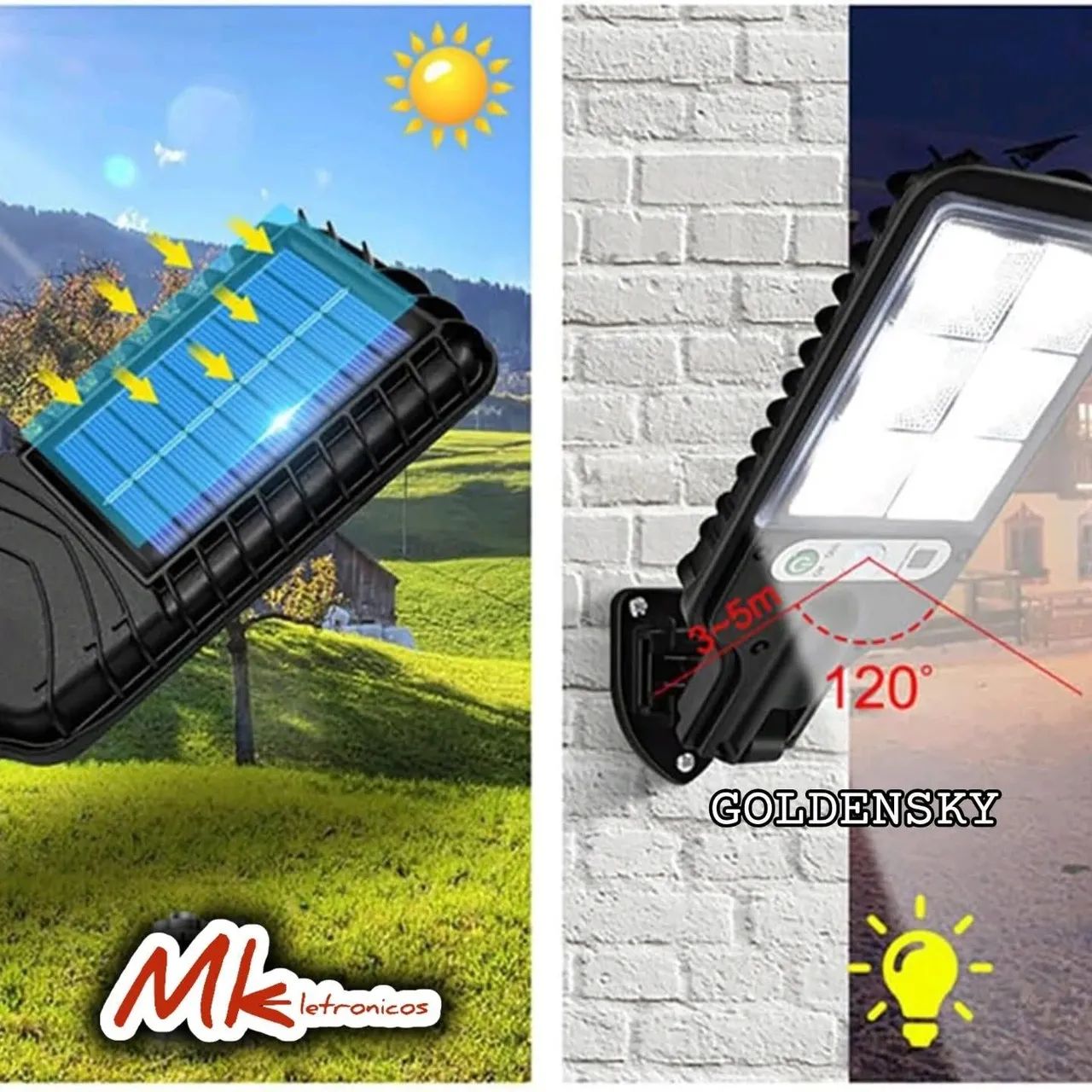 Lâmpada Solar LED Inteligente Sensor  - Foto 5