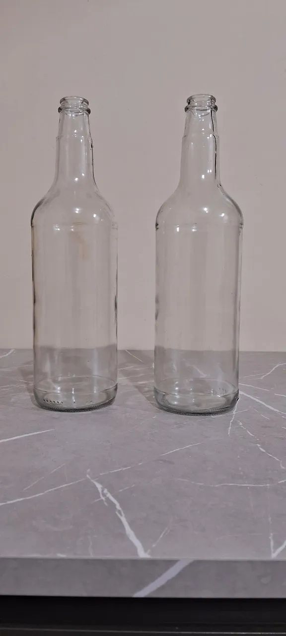 Garrafa vidro transparente 1 litro