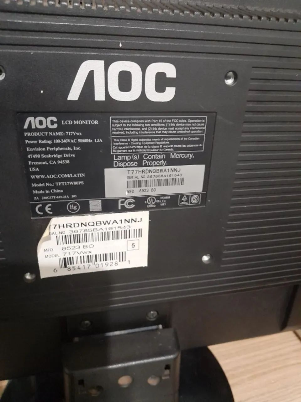 Monitor VGA 14 Polegadas Preto Funcionando - Foto 3