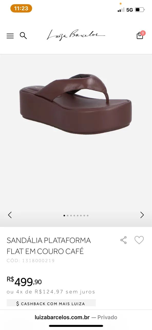 SANDÁLIA PLATAFORMA FLAT LUIZA BARCELOS - Foto 5