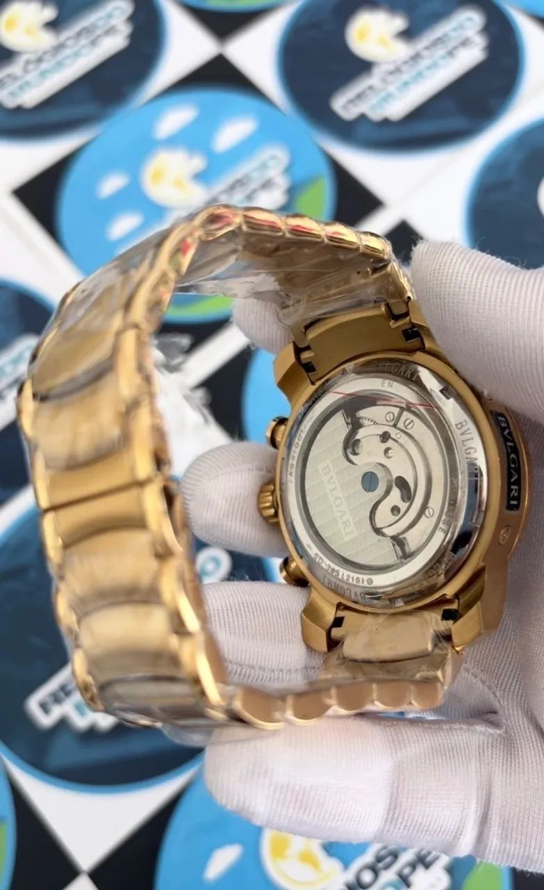 RELÓGIO BVLGARI AUTOMÁTICO - DOURADO - Foto 5