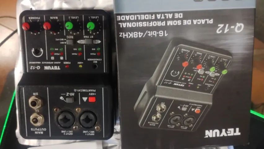 Interface de Áudio Teyun Q12 2 Canais USB 48kHz 16bit Mesa de Som - Foto 4
