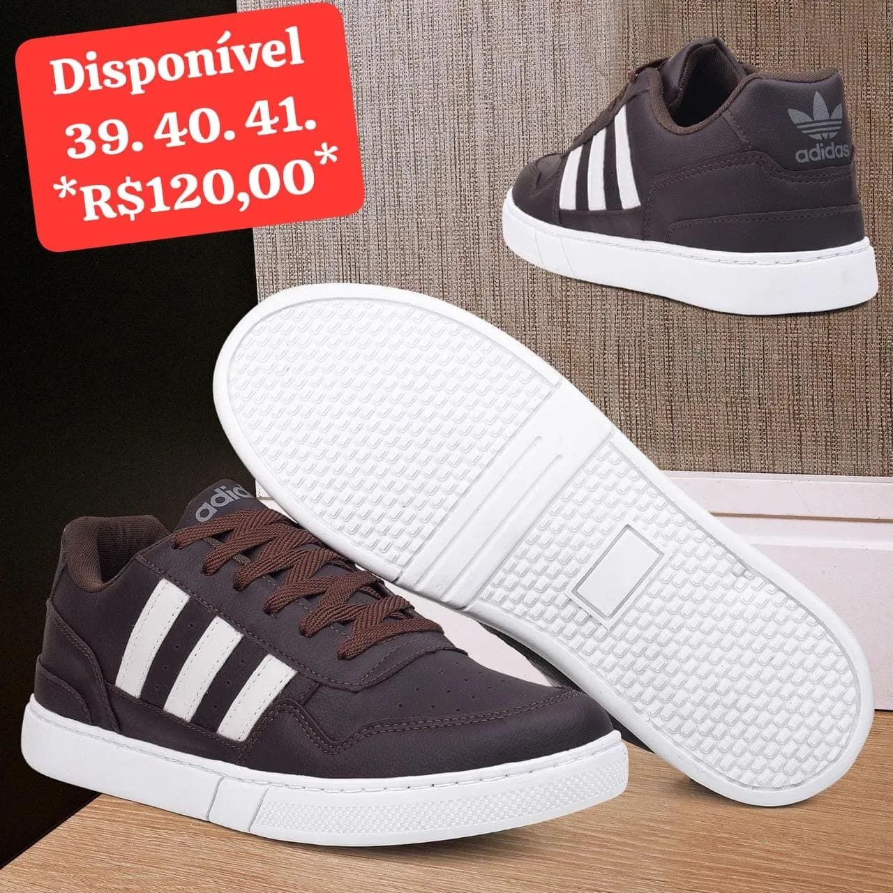 Tênis Adidas marrom 