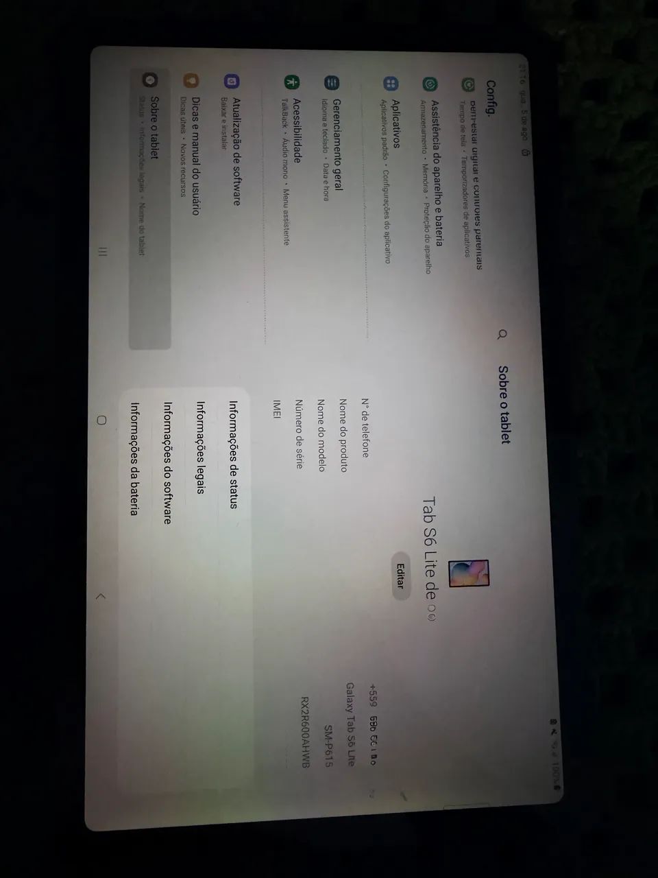 Tablet S6 lite 64gb