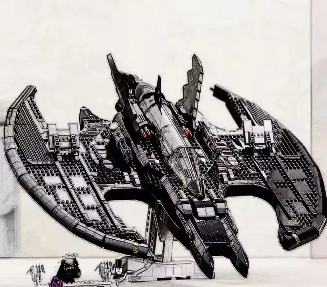 BLOCOS DE MONTAR BATMÓVEL BATMAN BATWING COM 2363 PEÇAS MODELO 76161  TIPO LEGO - Foto 3