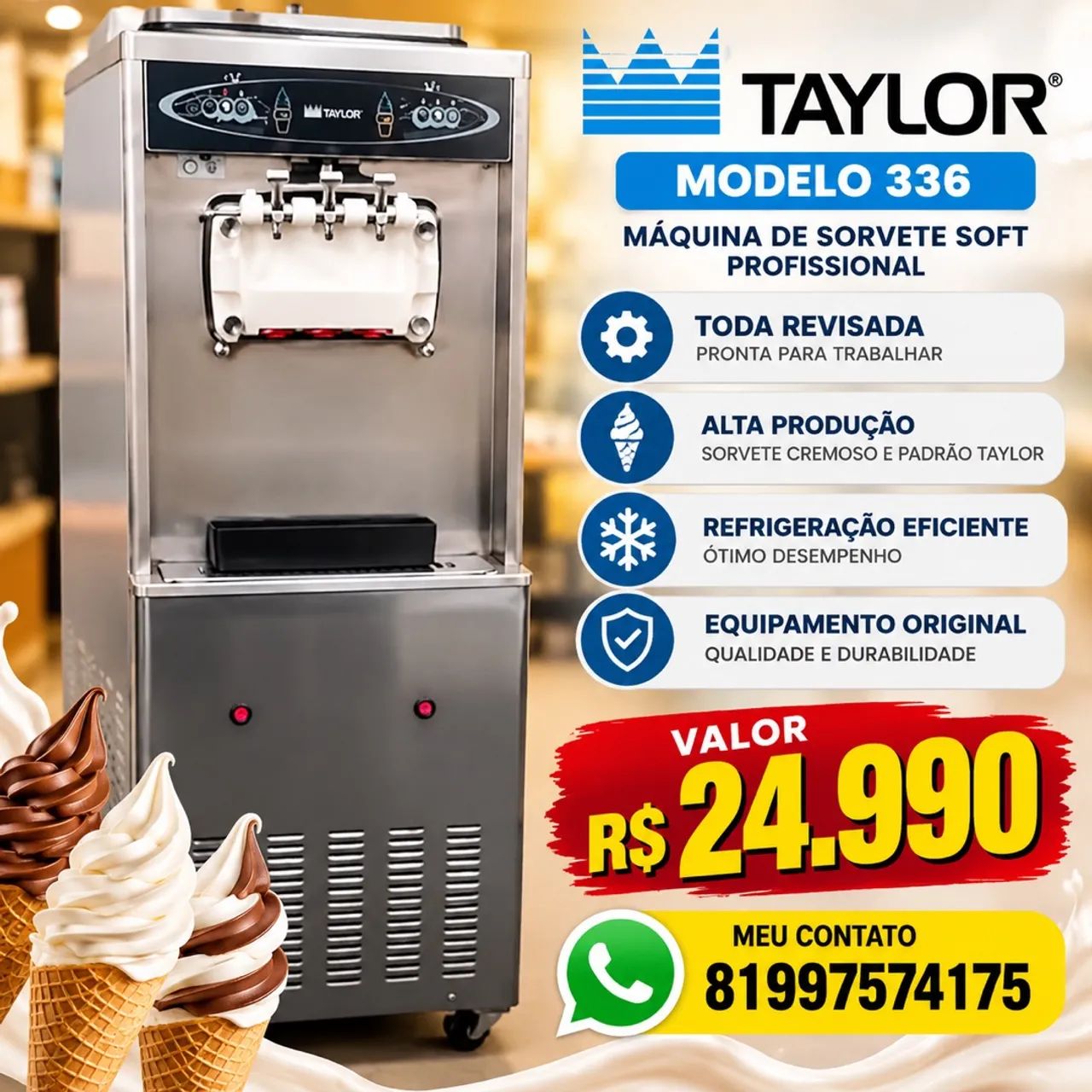 Máquina sorvete Taylor  - Foto 2
