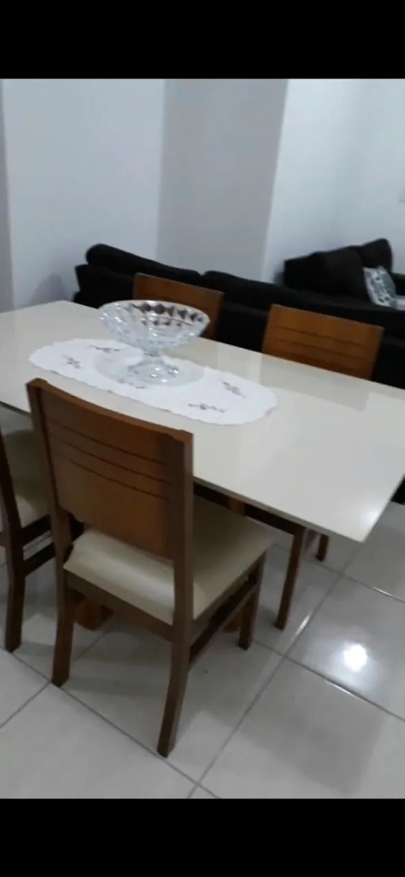 Mesa de jantar, seis lugares, vidro branco!!!  - Foto 2