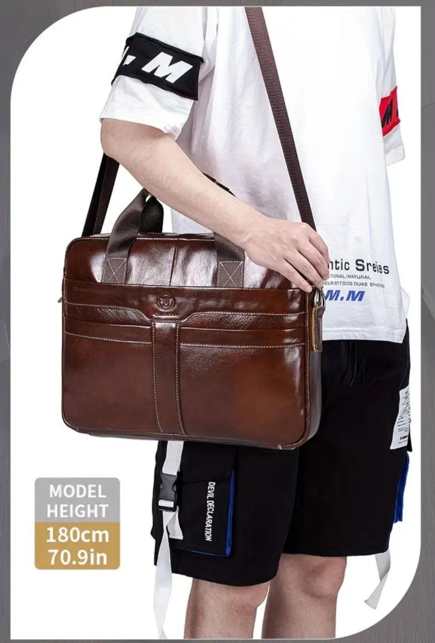 Bolsa para notebook em couro legítimo  - Foto 4