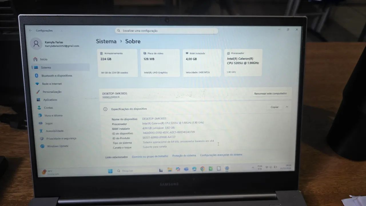 Notebook Samsung Book E20 - Com SSD 240GB - Foto 4