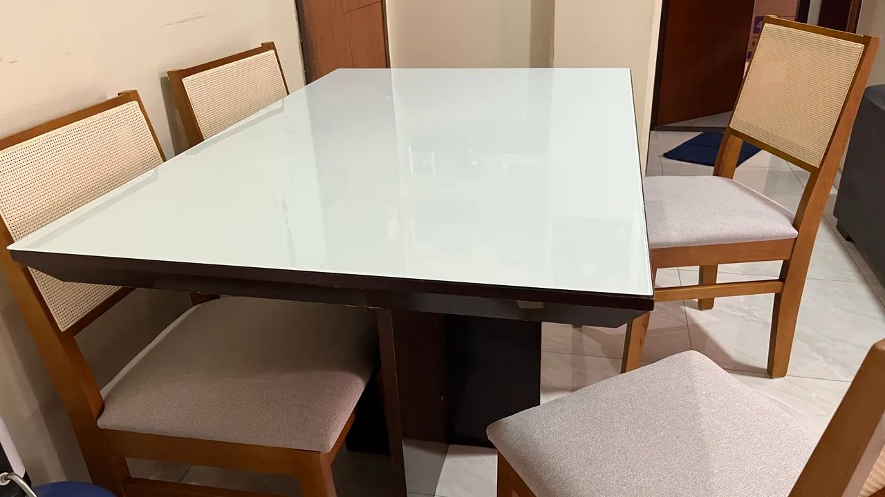 Mesa de Vidro/mdf
