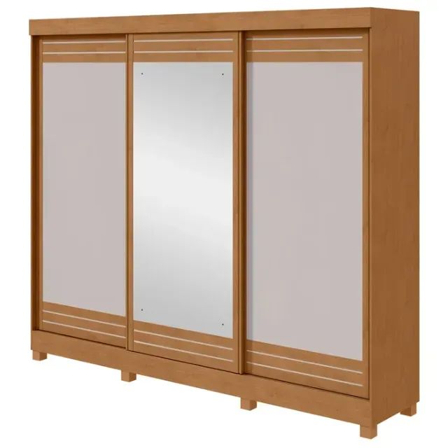 Guarda Roupa Casal Nice 2,30m Com Espelho