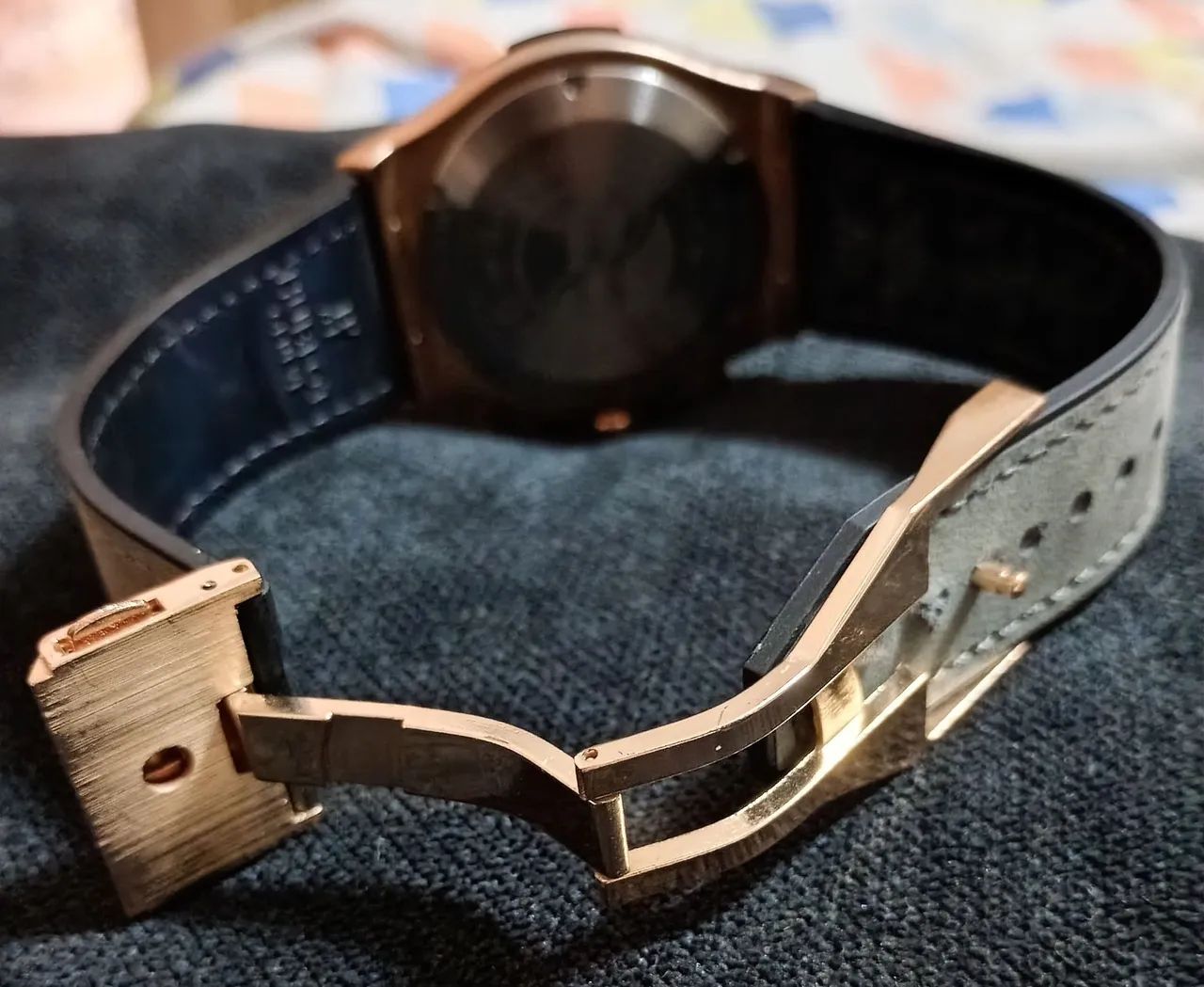 Relógio Hublot Geneve pulseira de couro  - Foto 5