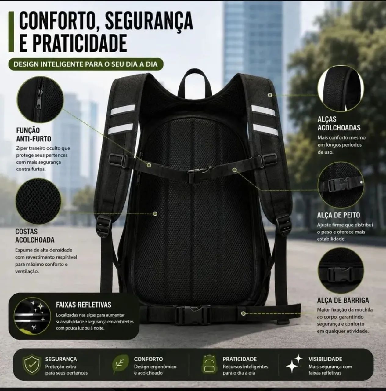 Mochila expansível yepp motoqueiro capacete - Foto 4