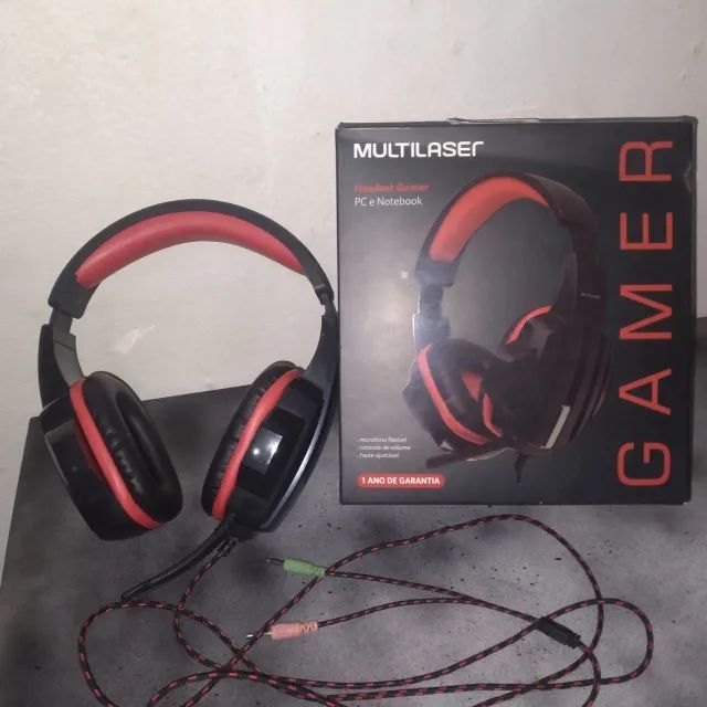 Headset Gamer Multilaser PH120 com Microfone Completo na Caixa