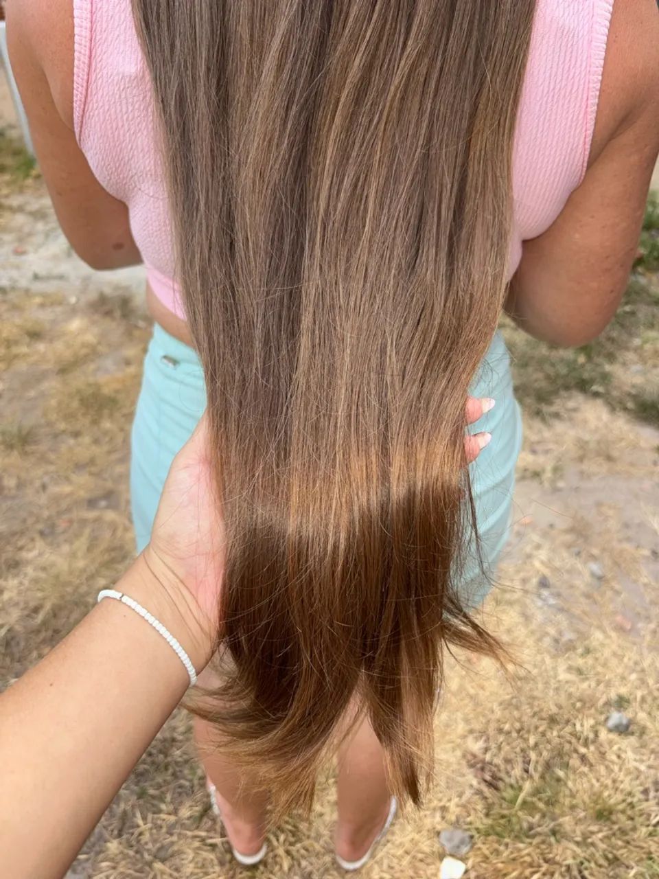 Vendo Cabelo: Loiro, Virgem e com 55 cm (da nuca as pontas) - Foto 5