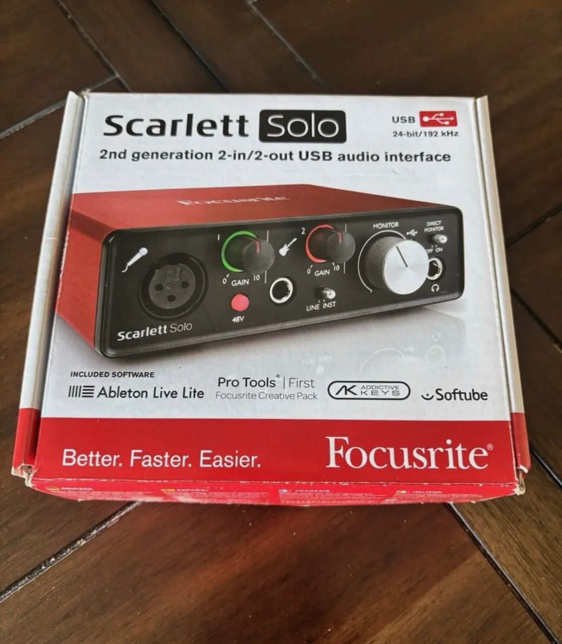 focusrite scarlett solo 2ª geração interface de áudio usb gravação de estúdio