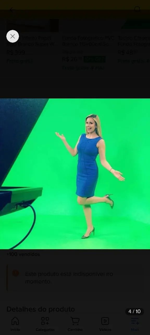 Tecido chroma key 12x7,20 costurado - Foto 4