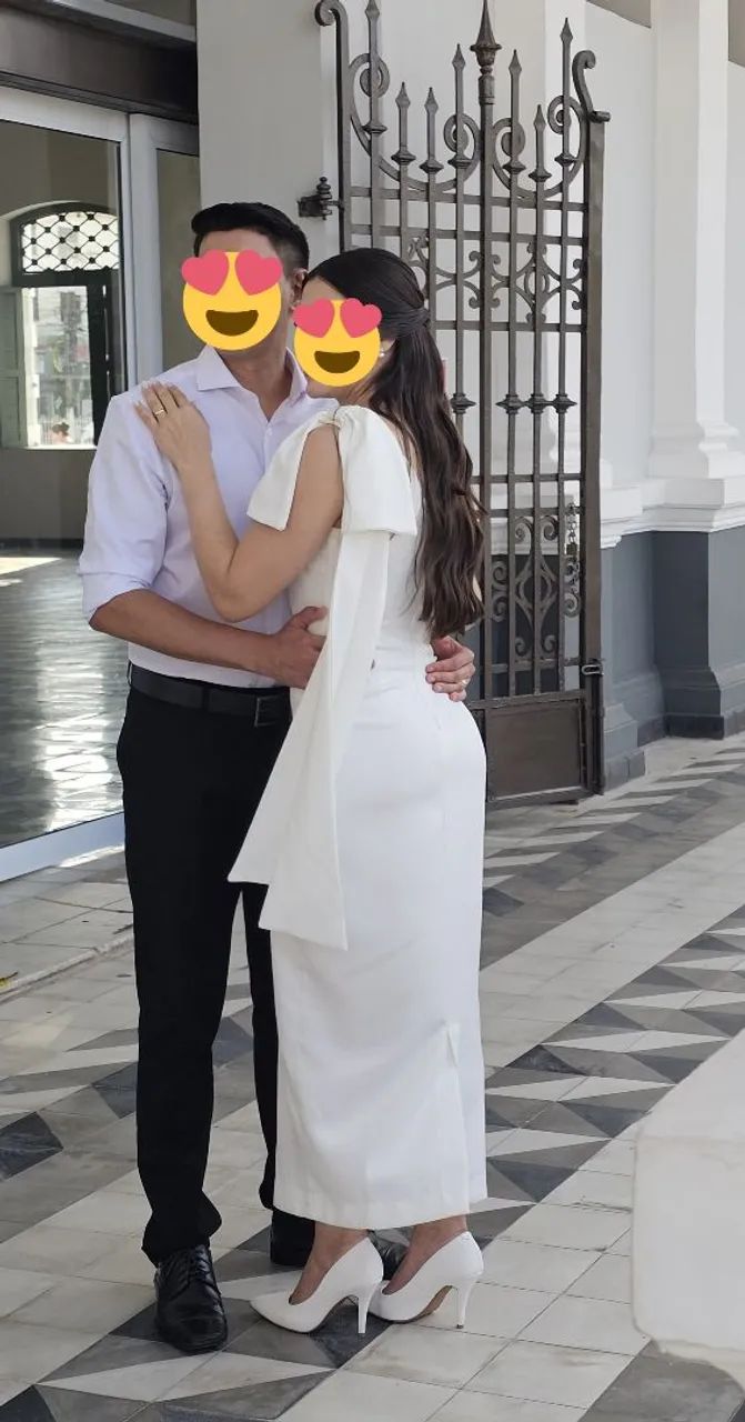 Vestido midi branco tamanho 36/38 - Foto 3