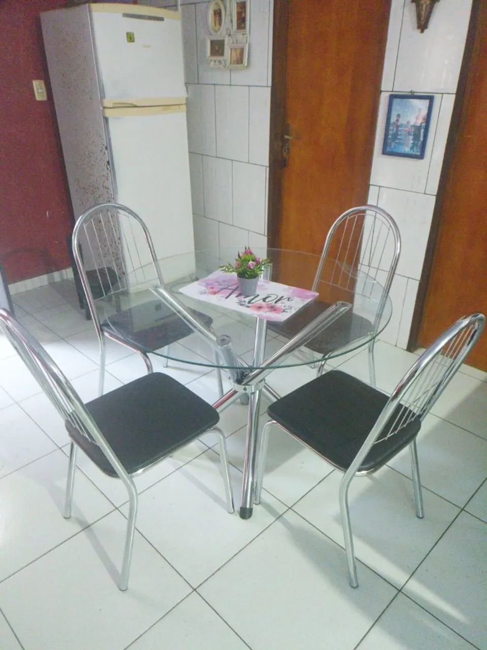 Mesa de vidro Redonda 