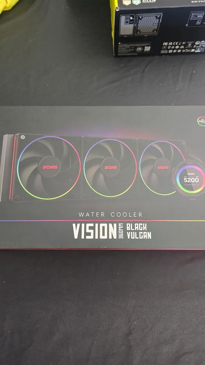 Water Cooler Pcyes Vision 360 Black Vulkan LCD 2.1