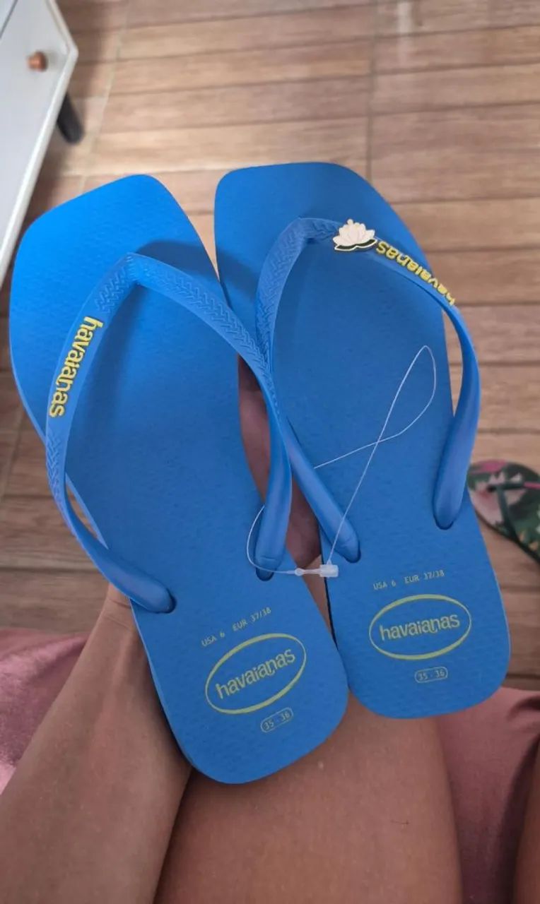 Havaianas feminina azul