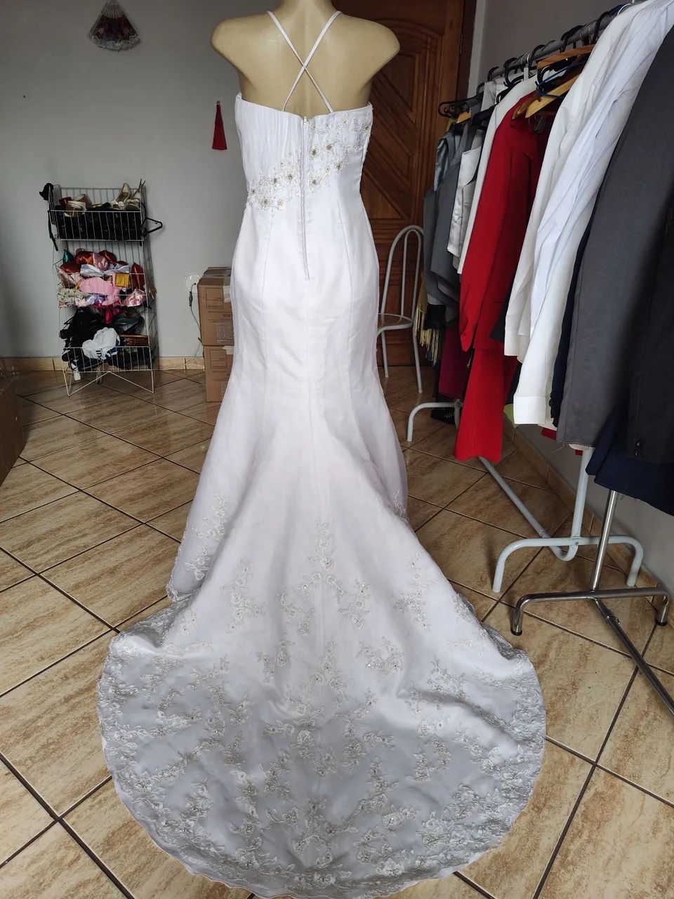 Vestido de noiva branco renda - Foto 3