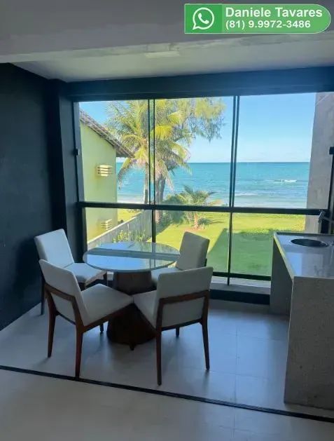 FLAT MOBILIADO FRENTE MAR EM TAMANDARÉ - Foto 4