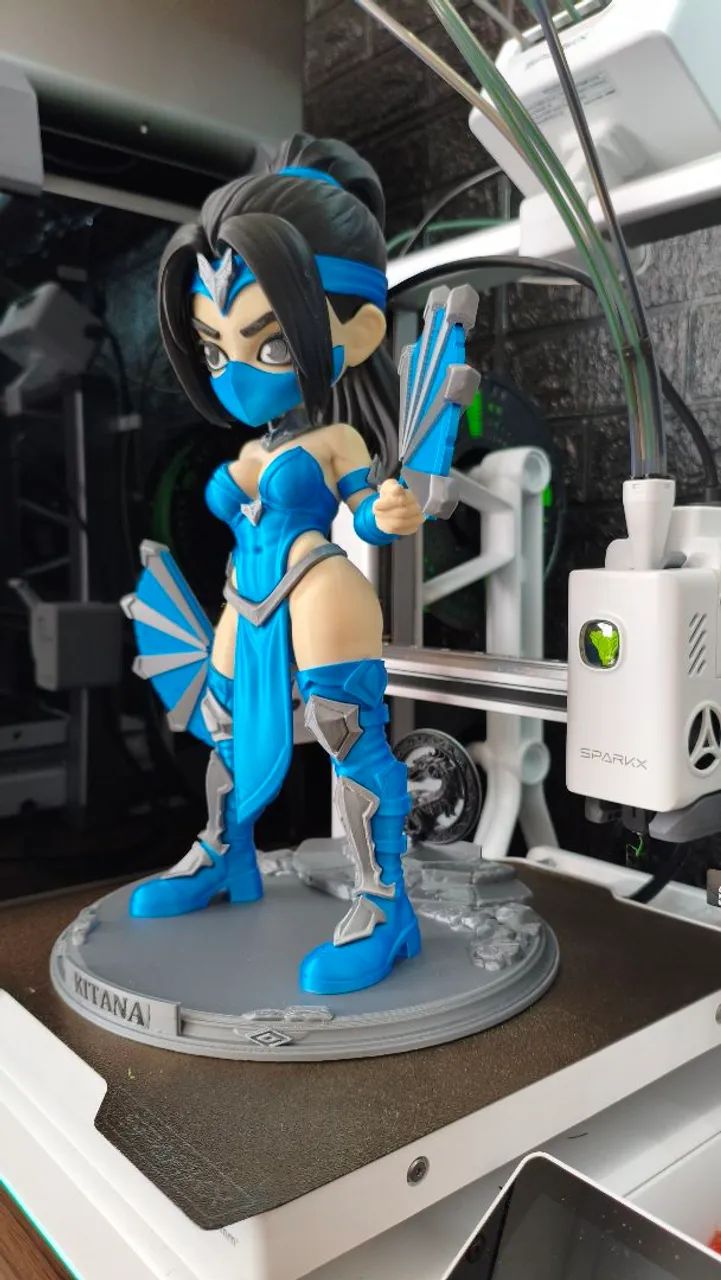 Kitana Mortal Kombat Impressão 3D 35cm - Foto 5