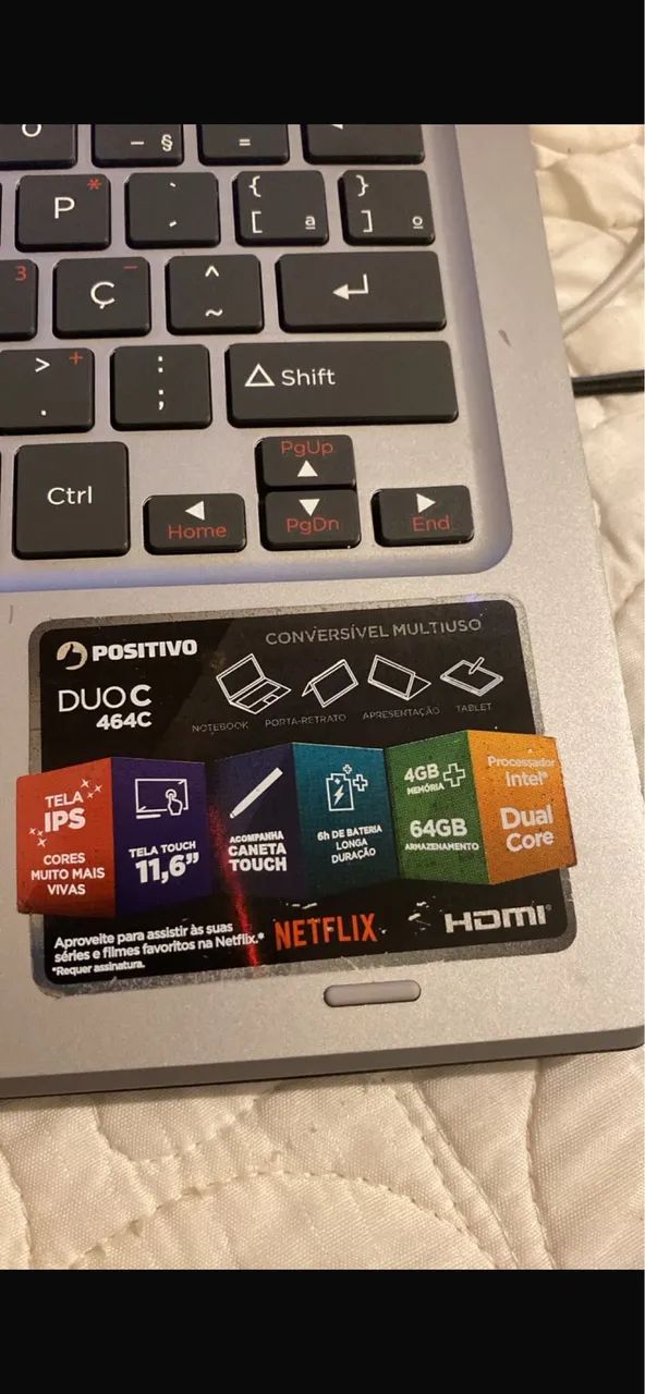 Notebook 2 em 1 Positivo Duo C4128E  - Foto 3
