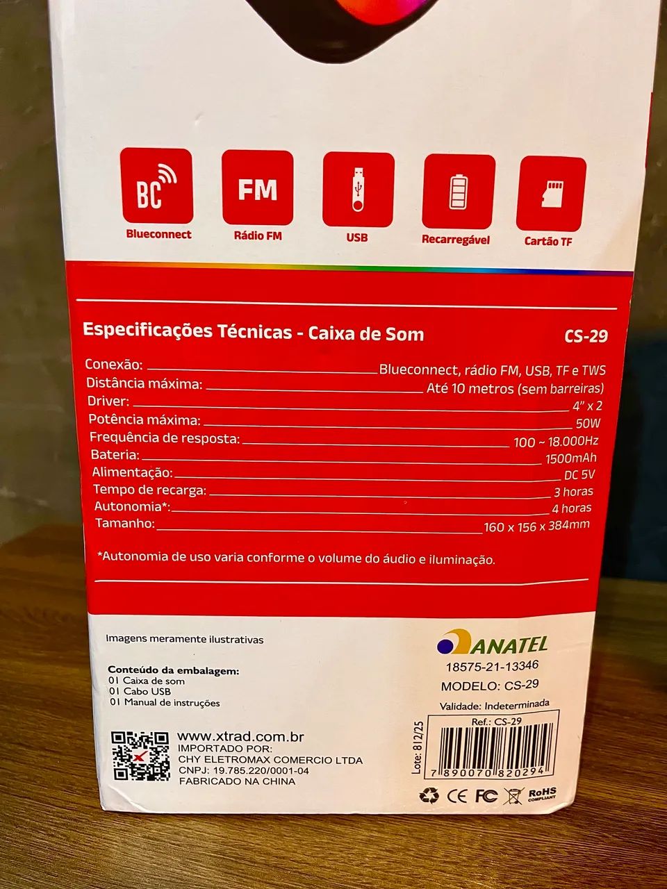 (NOVA) Caixa de Som Bluetooth Multimídia Led RGB 50W - Foto 3